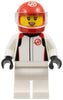 Formula 1 Driver, Haas - Female, White Racing Suit, Red Helmet, Trans-Clear Visor (cty1848)