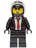 Police - City Bandit Crook Female, Black Tuxedo with Red Tie, Black Legs, Black Helmet (cty1969)