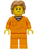 Police - City Jail Prisoner Male, Orange Prison Jumpsuit, Medium Nougat Wavy Hair, Sideburns, Orange Glasses (cty1970)