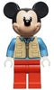 Mickey Mouse - Tan Safari Vest, Medium Blue Shirt (dis072)