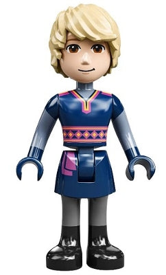 Kristoff - Dark Blue Tunic, Black Boots and Sand Blue Sleeves (dp137)