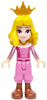 Aurora - Dark Pink Top, Metallic Pink Sleeves, Gold Necklace, Dark Pink Cropped Trousers, Reddish Brown Boots, Yellow Hair, Crown Tiara (dp194)