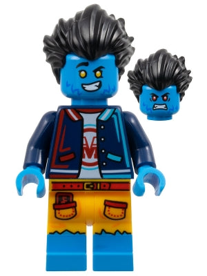 Logan - Minifigure, Dark Blue Jacket, Hair (drm057)