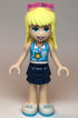 Friends Stephanie - Dark Blue Layered Skirt, Medium Azure and White Top, Sunglasses (frnd0345)