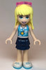 Friends Stephanie - Dark Blue Layered Skirt, Medium Azure and White Top, Sunglasses (frnd0345)