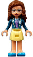 Friends Olivia (Nougat) - Bright Light Yellow Skirt, Dark Blue Jacket, Dark Azure Shoes (frnd0460)