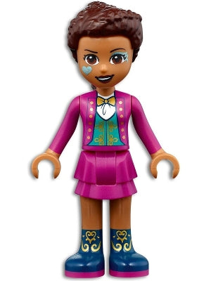 Friends Andrea - Magenta Jacket and Skirt, Dark Blue Boots (frnd0467)