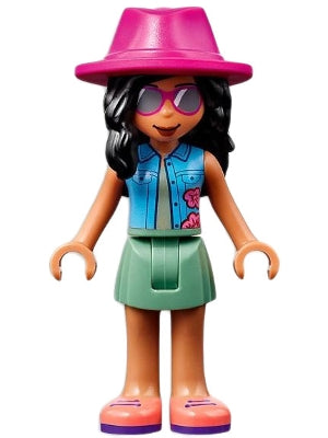 Friends Savannah - Sand Green Skirt, Magenta Hat (frnd0488)