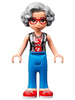 Friends Dottie - Blue Trousers with Red Shoes, Black Vest over Red Shirt with Cherries (frnd0489)