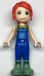 Friends Mia - Blue Overalls, Yellow Blouse and Sand Green Boots (frnd0497)