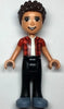 Friends River - Sand Blue Shoes, Black Jeans, Red Checkered Shirt with White Undershirt (frnd0499)