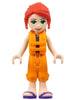 Friends Mia - Lime Jacket Vest with Pockets, Orange Cropped Trousers, Dark Purple Sandals, Orange Life Jacket (frnd0512)
