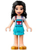 Friends Emma - White Shirt with Apron, Medium Azure Skirt with Gold Shoes (frnd0531)