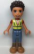Friends River - Neon Yellow Safety Vest, Sand Blue Trousers with Medium Nougat Boots (frnd0541)