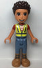 Friends River - Neon Yellow Safety Vest, Sand Blue Trousers with Medium Nougat Boots (frnd0541)