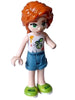 Friends Autumn - White Sleeveless Top, Sand Blue  Shorts, Lime Shoes (frnd0601)