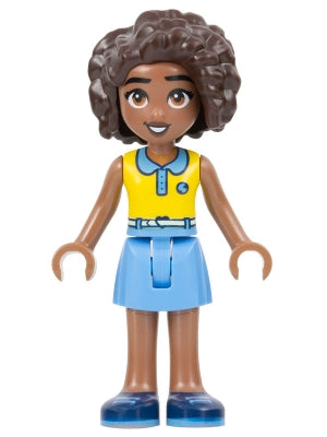 Friends Aliya - Yellow Top, Medium Blue Skirt, Dark Blue Shoes (frnd0606)