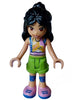 Friends Liann - Bright Pink, Yellow, Blue, and White Tank Top, Lime Shorts, Blue Knee Pads, Bright Pink Shoes (frnd0614)