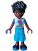 Friends Zac - White and Blue Shirt with Racer, Dark Azure Cropped Trousers, Black Shoes (frnd0616)