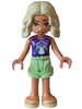 Friends Nova - Dark Purple and Metallic Pink Shirt, Yellowish Green Shorts, Bright Light Yellow Sandals (frnd0628)