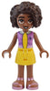 Friends Aliya - Medium Lavender Vest, Yellow Skirt, Metallic Pink Sandals (frnd0656)
