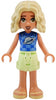 Friends Nova - Blue Shirt with Classic Space Logo, Yellowish Green Shorts, Bright Light Yellow Sandals (frnd0730)