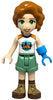 Friends Autumn - White and Orange Sleeveless Top with Tent, Sand Green Shorts, Nougat and Reddish Brown Boots, Prosthetic Hand (frnd0737)