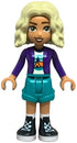 Friends Nova - Dark Purple Hoodie, White Shirt with Tent, Dark Turquoise Shorts, Black and White Boots (frnd0738)