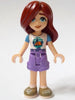 Friends Paisley - White T-Shirt with Tent, Medium Lavender Shorts, Dark Tan Shoes (frnd0741)