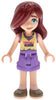 Friends Paisley - Bright Light Yellow and Medium Lavender Tank Top, Medium Lavender Shorts, Dark Tan Shoes (frnd0819)