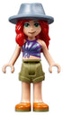 Friends Mia - Olive Green Shorts, Striped Top, Sand Blue Hat (frnd504)