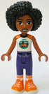 Friends Jamila - White Sleeveless Top with Tent, Dark Purple Trousers, Orange Shoes (frnd758)