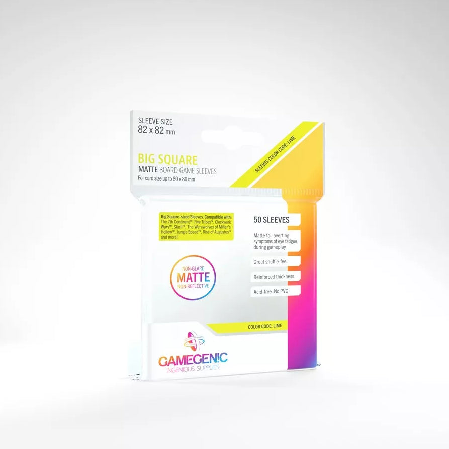 Gamegenic - Matte Big Square-Sized Boardgame Sleeves (80x80mm)