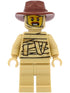 Tractor Driver - Tan Mummy Costume, Reddish Brown Fedora Hat (hol208)