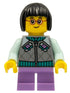 Child - Girl, Flat Silver Jacket, Medium Lavender Short Legs, Black Short Hair, Glasses, Freckles (hol262)