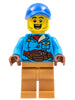 Man, Blue Cap, Dark Azure Jacket, Medium Nougat Legs (hol263)