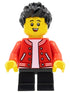 Child - Boy, Red Letterman Jacket, Black Short Legs, Black Spiked Hair (hol265)