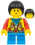 Child - Boy, Yellow Monkey King Jacket, Dark Azure Short Legs, Black Mop Top, Freckles (hol317)