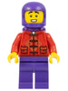 Lunar New Year Parade Participant - Male, Red Tang Shirt, Dark Purple Legs, Space Helmet, and Air Tanks (hol319)