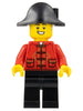 Lunar New Year Parade Participant - Male, Red Tang Shirt, Black Legs, Pirate Bicorne Hat (hol321)