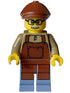Lodge Owner - Male, Reddish Brown Apron, Sand Blue Legs, Reddish Brown Flat Cap, Moustache, Glasses (hol328)