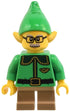Elf - Dark Green Collar and Gold Horn, Moustache and Glasses (hol367)