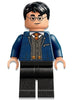 Harry Potter - Dark Blue Open Jacket over Gryffindor Cardigan Sweater, Black Legs (hp346)