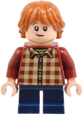 Ron Weasley - Dark Red Plaid Shirt, Dark Blue Short Legs (hp513)