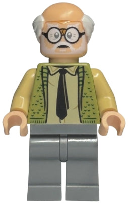 Ernie Prang - Olive Green Vest Knit, Half Bald, Dark Bluish Gray Legs (hp545)