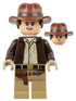 Indiana Jones - Dark Brown Jacket, Reddish Brown Dual Molded Hat with Hair, Dark Tan Hands (iaj049)