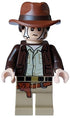 Indiana Jones - Dark Brown Jacket, Reddish Brown Dual Molded Hat with Hair, Spider Web on Face (iaj056)