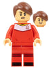 Soccer Player, Female, Red Uniform, Medium Tan Skin, Reddish Brown Smooth Parted Hair (idea125)