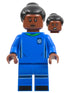 Soccer Player, Female, Blue Uniform, Reddish Brown Skin, Black Bun (idea126)