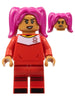 Soccer Player, Female, Red Uniform, Medium Nougat Skin, Magenta Hair (idea127)
